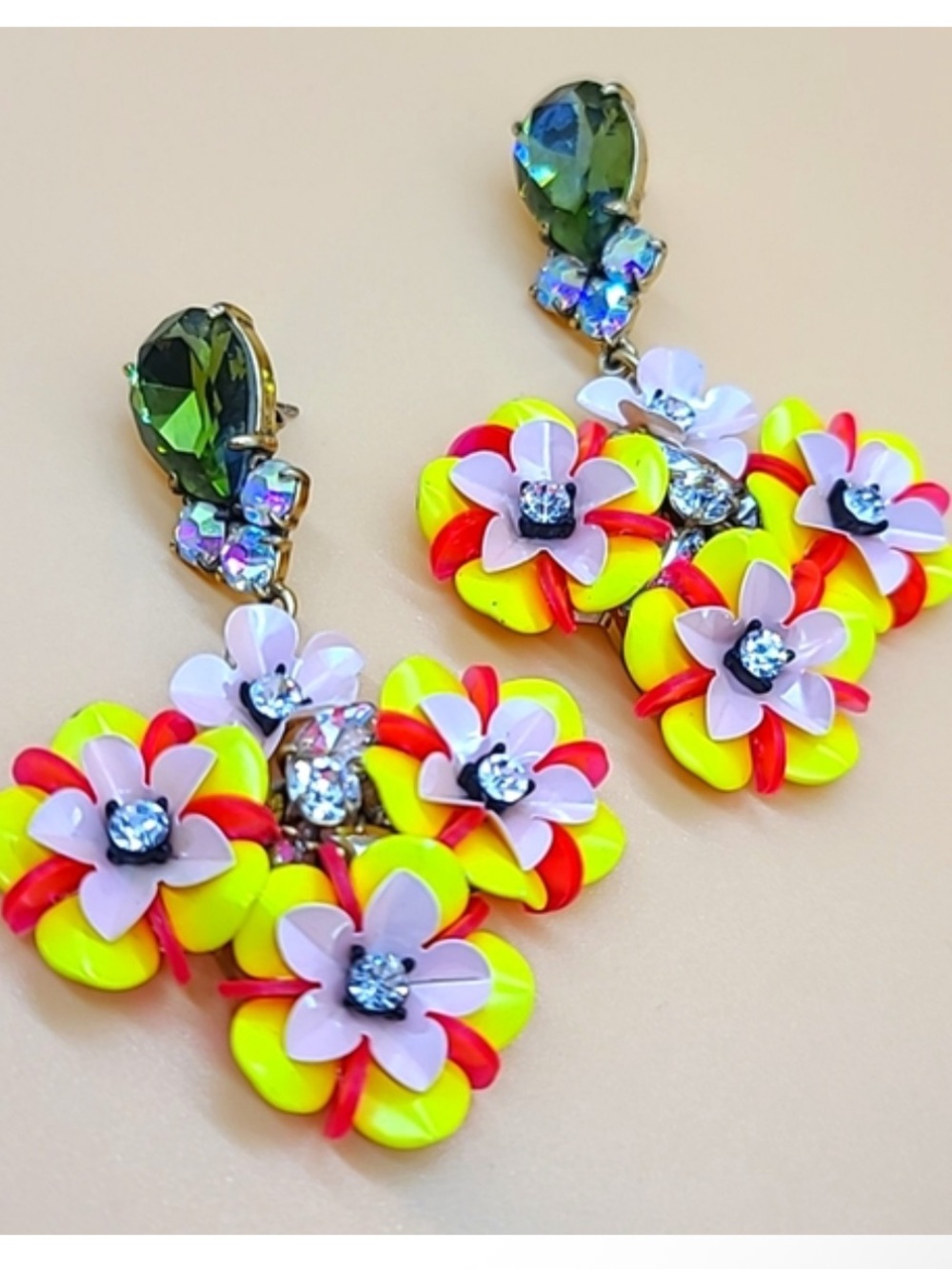 J. Crew  Floral Drop Earrings